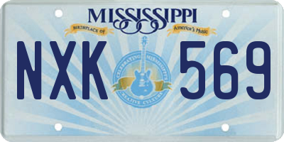 MS license plate NXK569