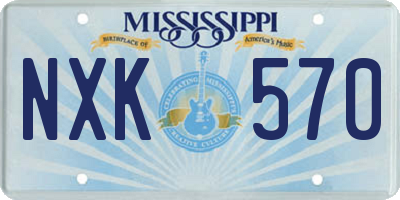 MS license plate NXK570