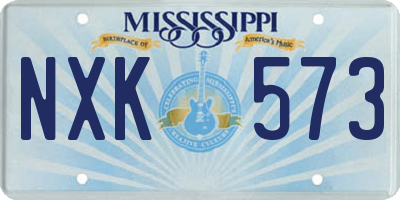 MS license plate NXK573