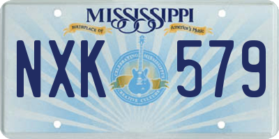 MS license plate NXK579