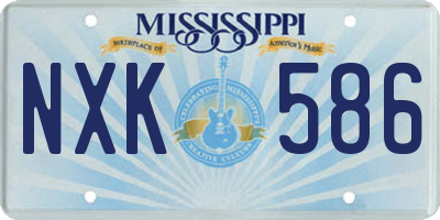 MS license plate NXK586