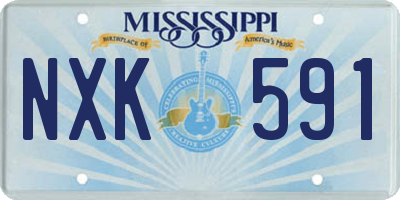 MS license plate NXK591