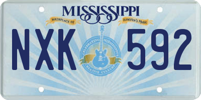 MS license plate NXK592
