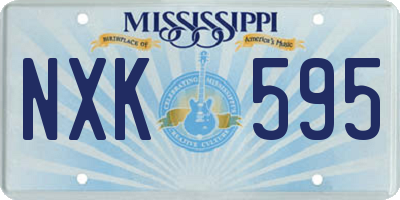 MS license plate NXK595