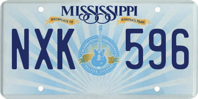 MS license plate NXK596