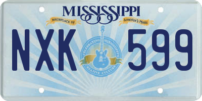 MS license plate NXK599