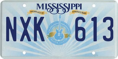 MS license plate NXK613