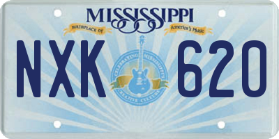 MS license plate NXK620