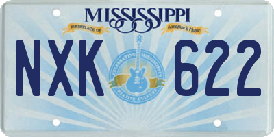 MS license plate NXK622
