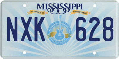 MS license plate NXK628