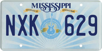 MS license plate NXK629