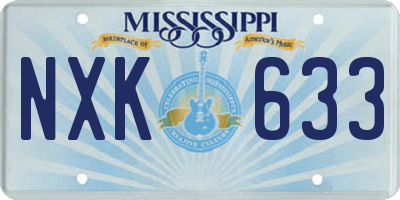MS license plate NXK633