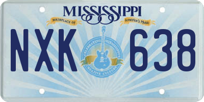 MS license plate NXK638