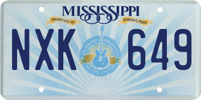 MS license plate NXK649