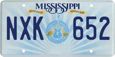 MS license plate NXK652