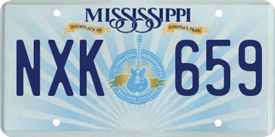 MS license plate NXK659