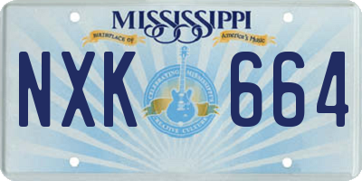 MS license plate NXK664