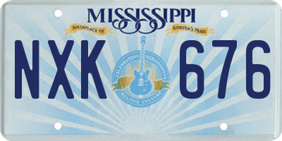 MS license plate NXK676