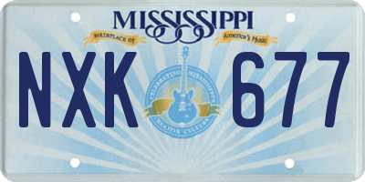 MS license plate NXK677