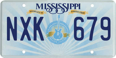 MS license plate NXK679
