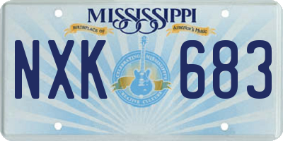 MS license plate NXK683