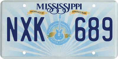 MS license plate NXK689