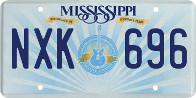 MS license plate NXK696