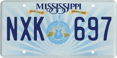 MS license plate NXK697