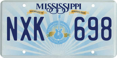 MS license plate NXK698