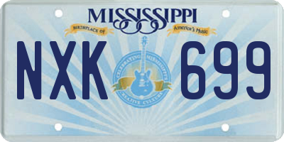 MS license plate NXK699