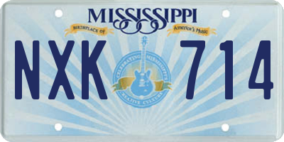 MS license plate NXK714
