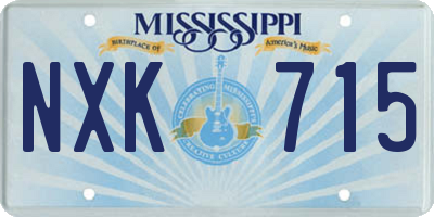 MS license plate NXK715