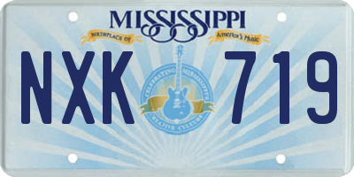MS license plate NXK719