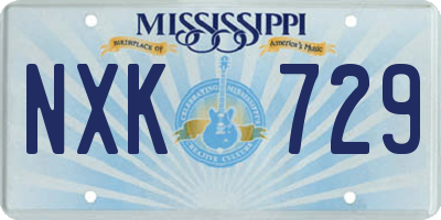 MS license plate NXK729