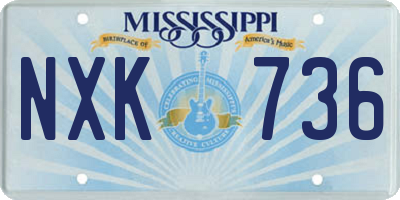 MS license plate NXK736