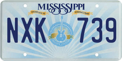 MS license plate NXK739