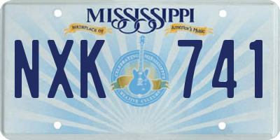 MS license plate NXK741