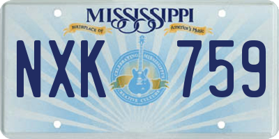 MS license plate NXK759
