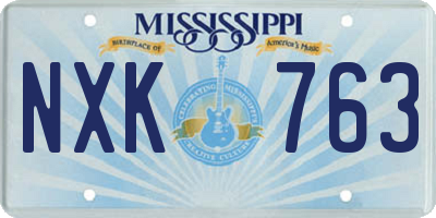 MS license plate NXK763