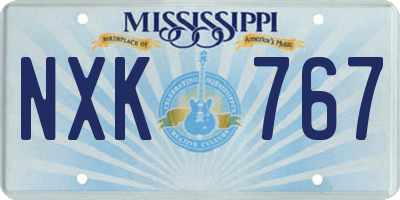 MS license plate NXK767