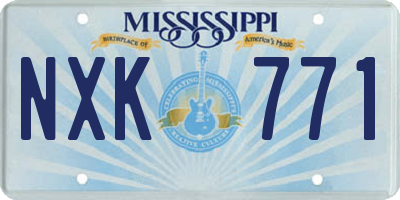 MS license plate NXK771