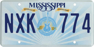 MS license plate NXK774