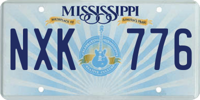 MS license plate NXK776