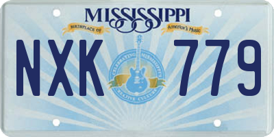 MS license plate NXK779