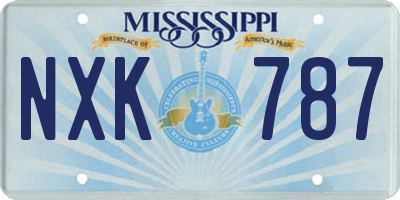 MS license plate NXK787