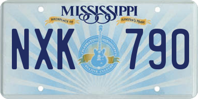 MS license plate NXK790