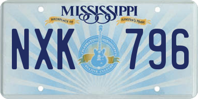 MS license plate NXK796