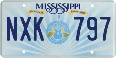 MS license plate NXK797