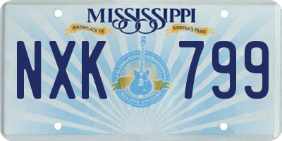 MS license plate NXK799