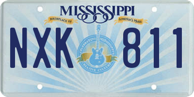 MS license plate NXK811